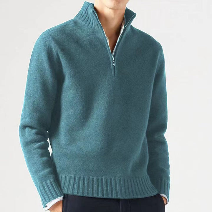 Pull Jasper homme en maille – zip et col épais