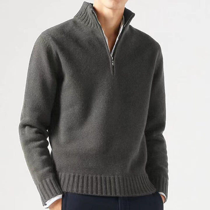 Pull Jasper homme en maille – zip et col épais