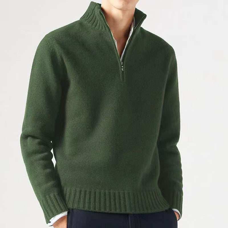 Pull Jasper homme en maille – zip et col épais