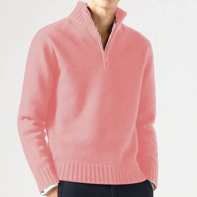Pull Jasper homme en maille – zip et col épais