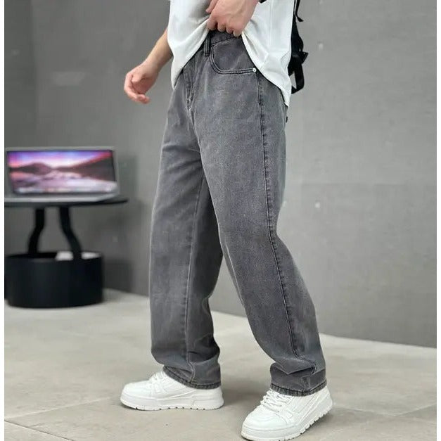 Jean droit homme en coton doux – coupe intemporelle