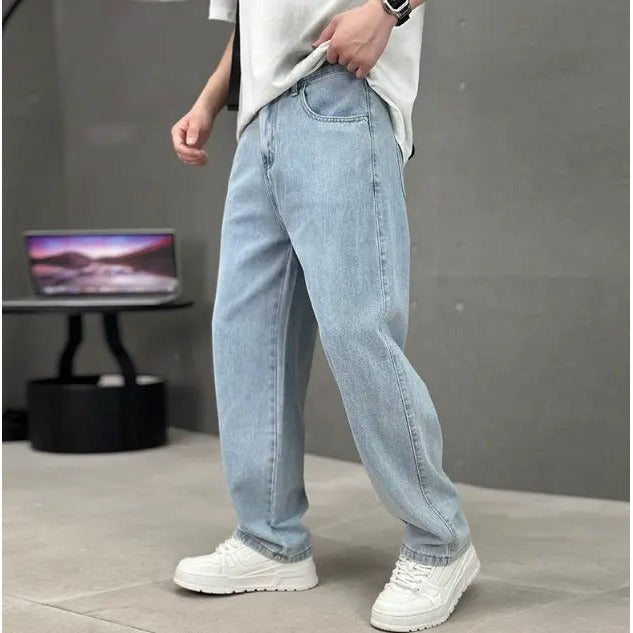 Jean droit homme en coton doux – coupe intemporelle
