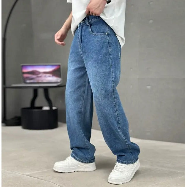 Jean droit homme en coton doux – coupe intemporelle