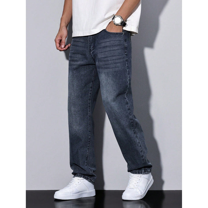 Jean homme délavé à jambes droites – coupe classique