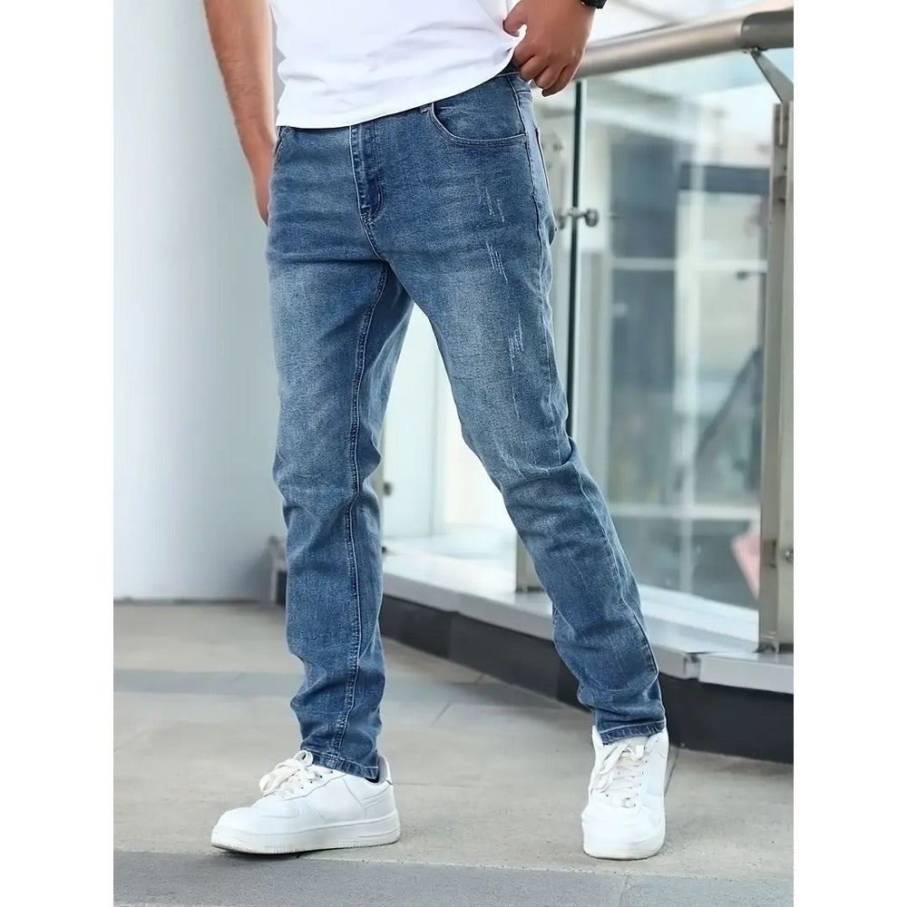 Jean homme effet légèrement usé – denim durable