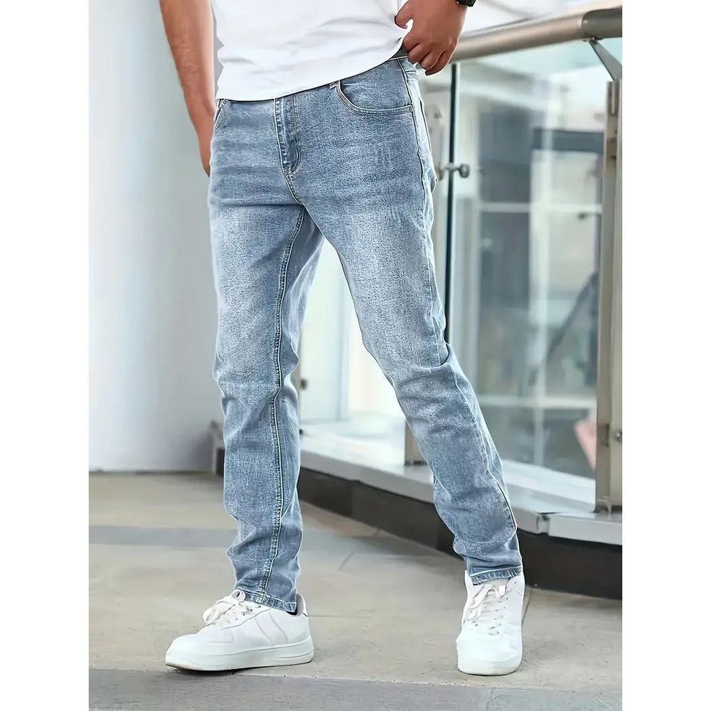 Jean homme effet légèrement usé – denim durable