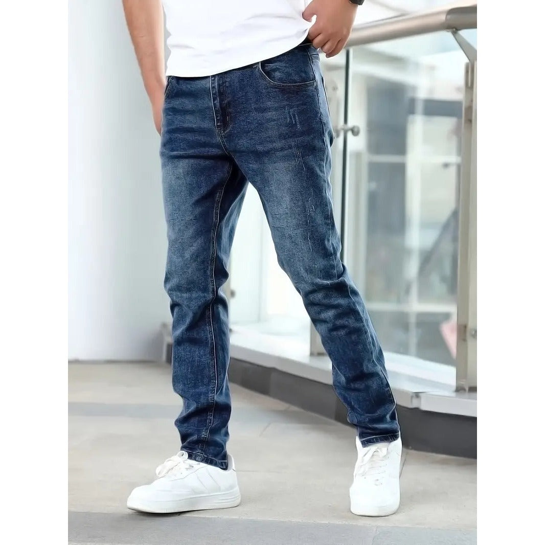 Jean homme effet légèrement usé – denim durable