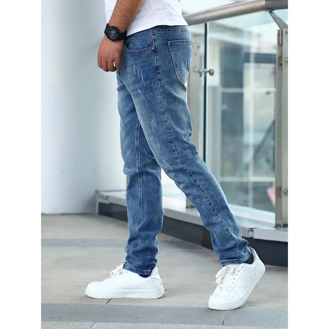 Jean homme effet légèrement usé – denim durable