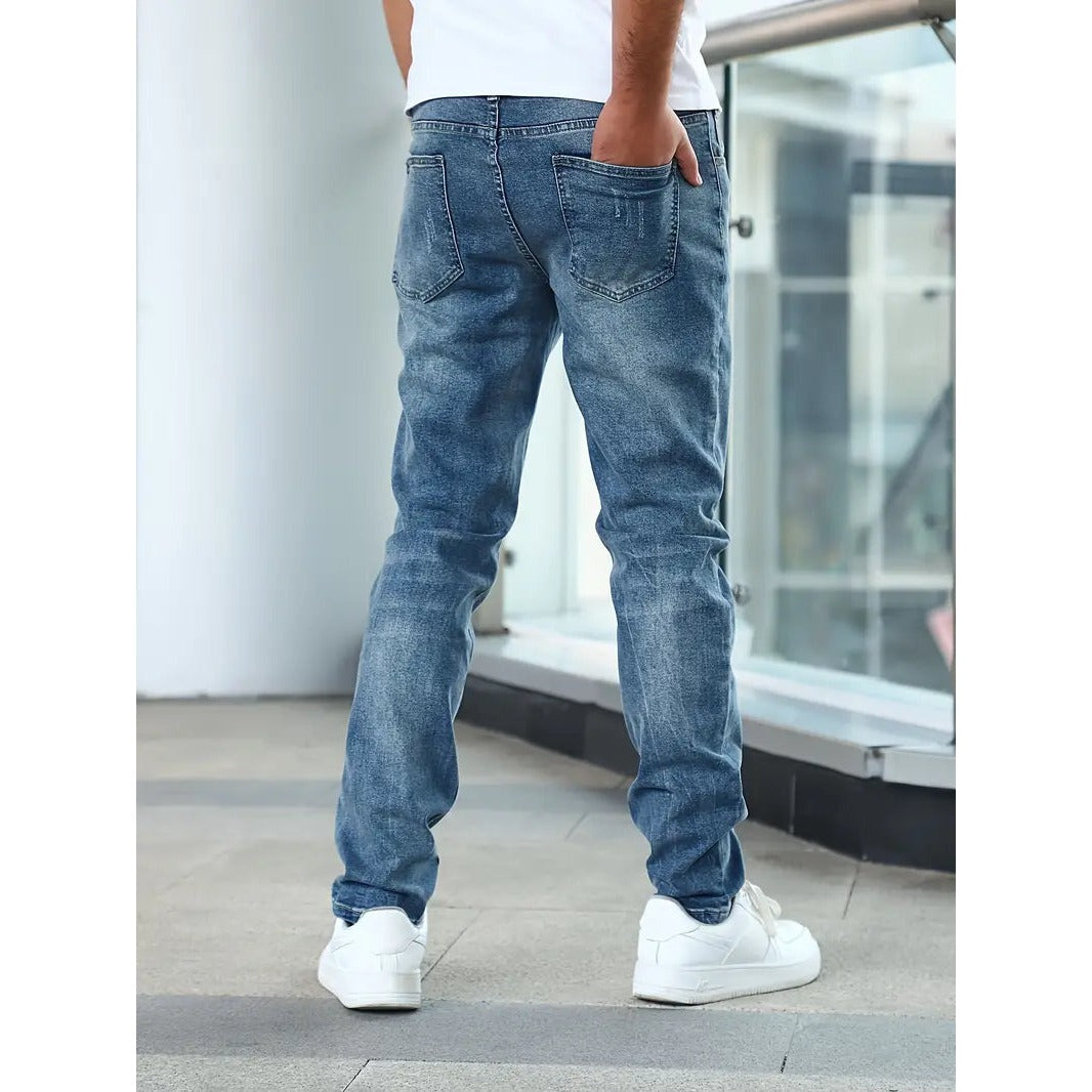 Jean homme effet légèrement usé – denim durable