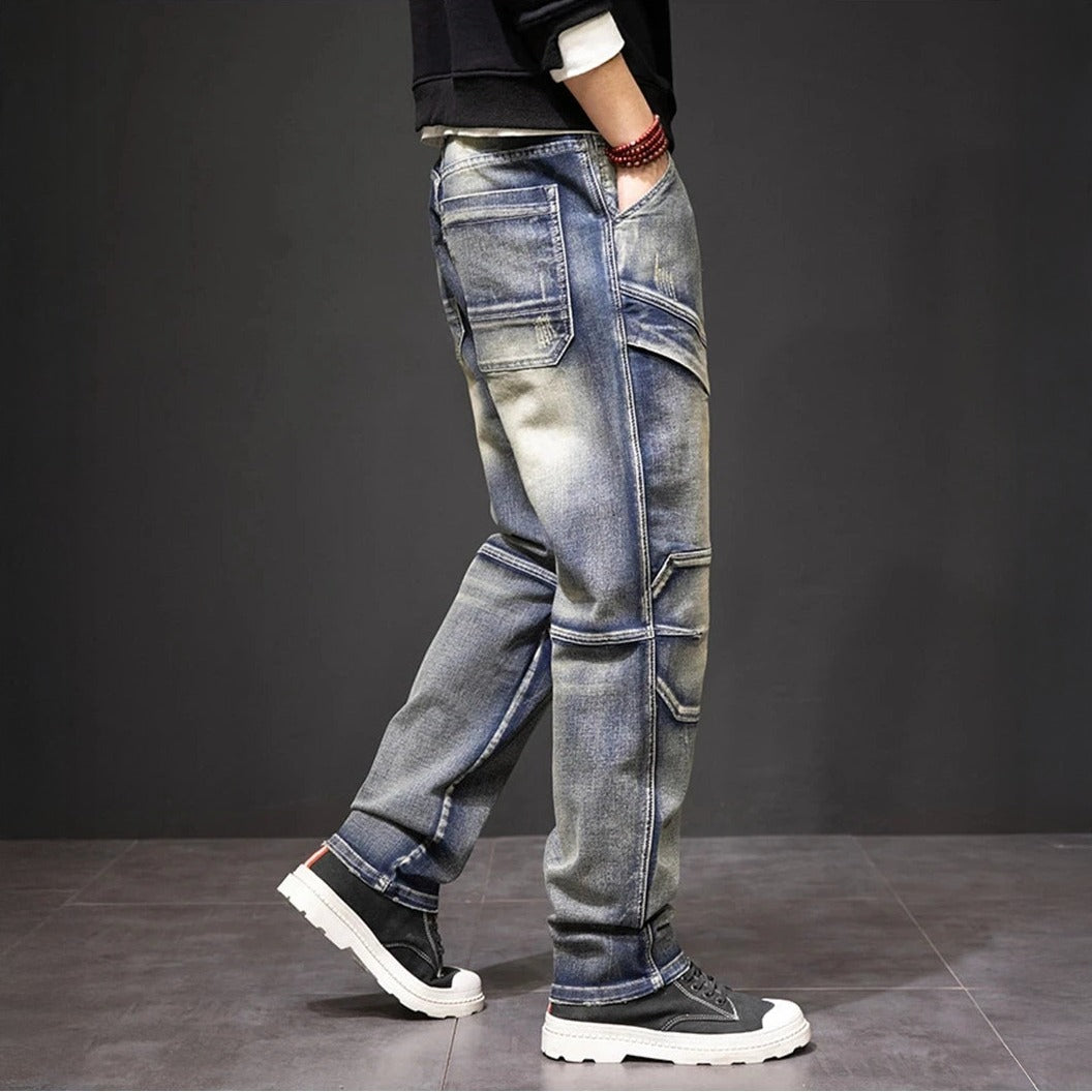 Jean homme Rocco en denim résistant – délavage vintage