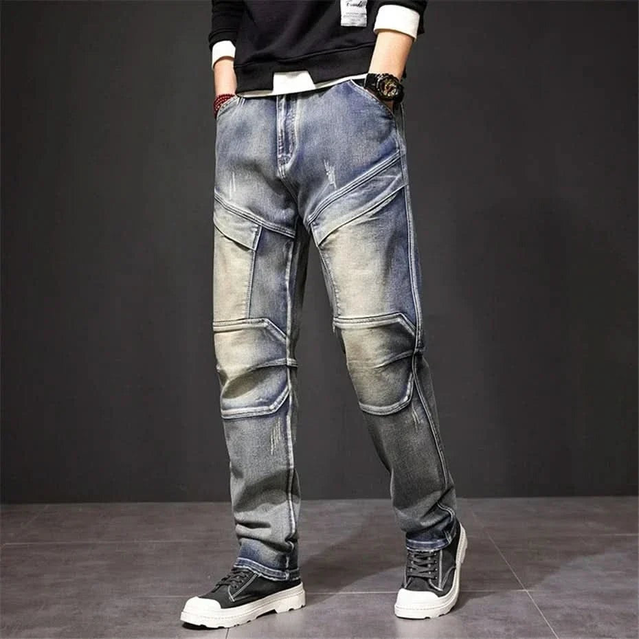 Jean homme Rocco en denim résistant – délavage vintage