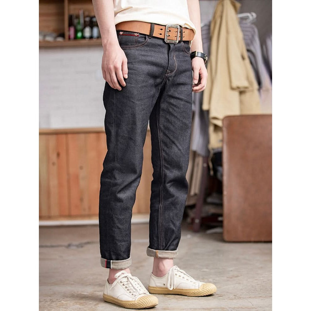 Jean homme Vander en coton, denim brut – coupe droite classique