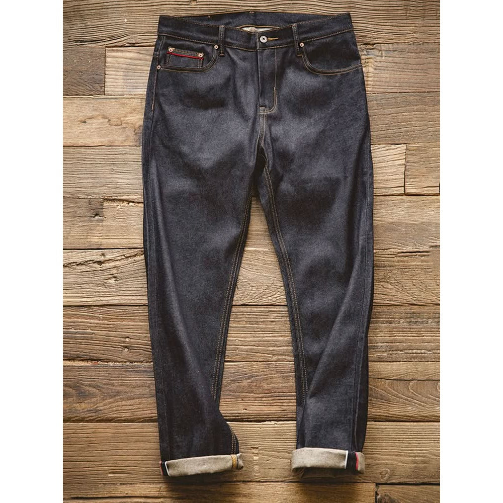 Jean homme Vander en coton, denim brut – coupe droite classique