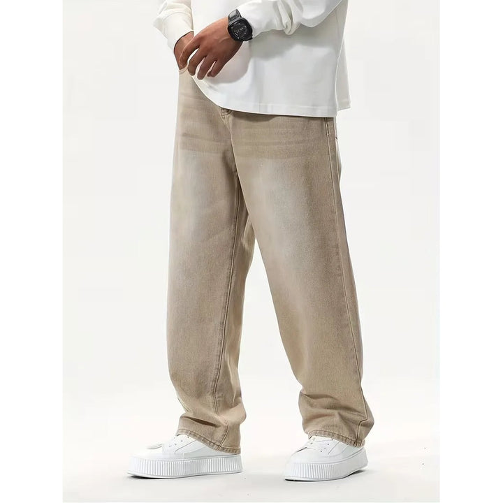 Jean large homme coupe loose – denim beige clair d'été