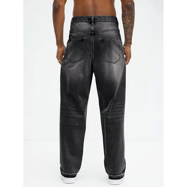 Jean loose fit homme cinq poches – délavage bleu clair