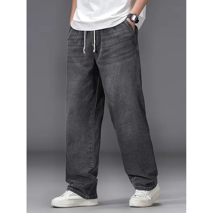 Jean loose homme à taille élastique – denim souple