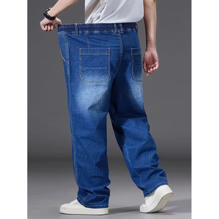 Jean loose homme à taille élastique – denim souple