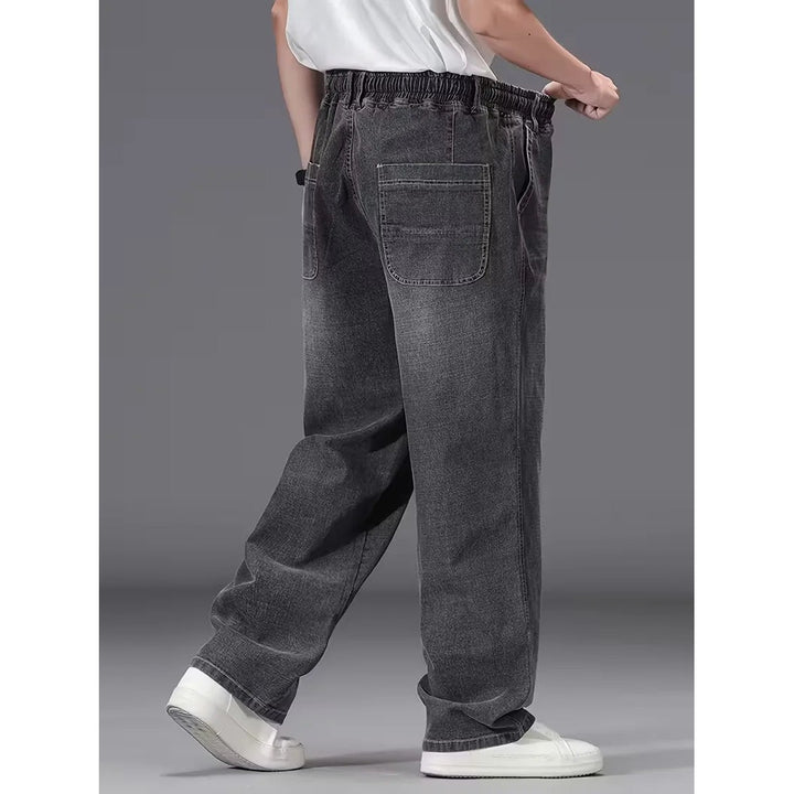 Jean loose homme à taille élastique – denim souple