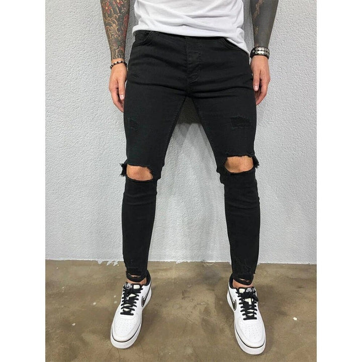 Jean skinny déchiré homme – déchirures aux genoux, look urbain