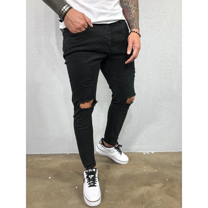Jean skinny déchiré homme – déchirures aux genoux, look urbain