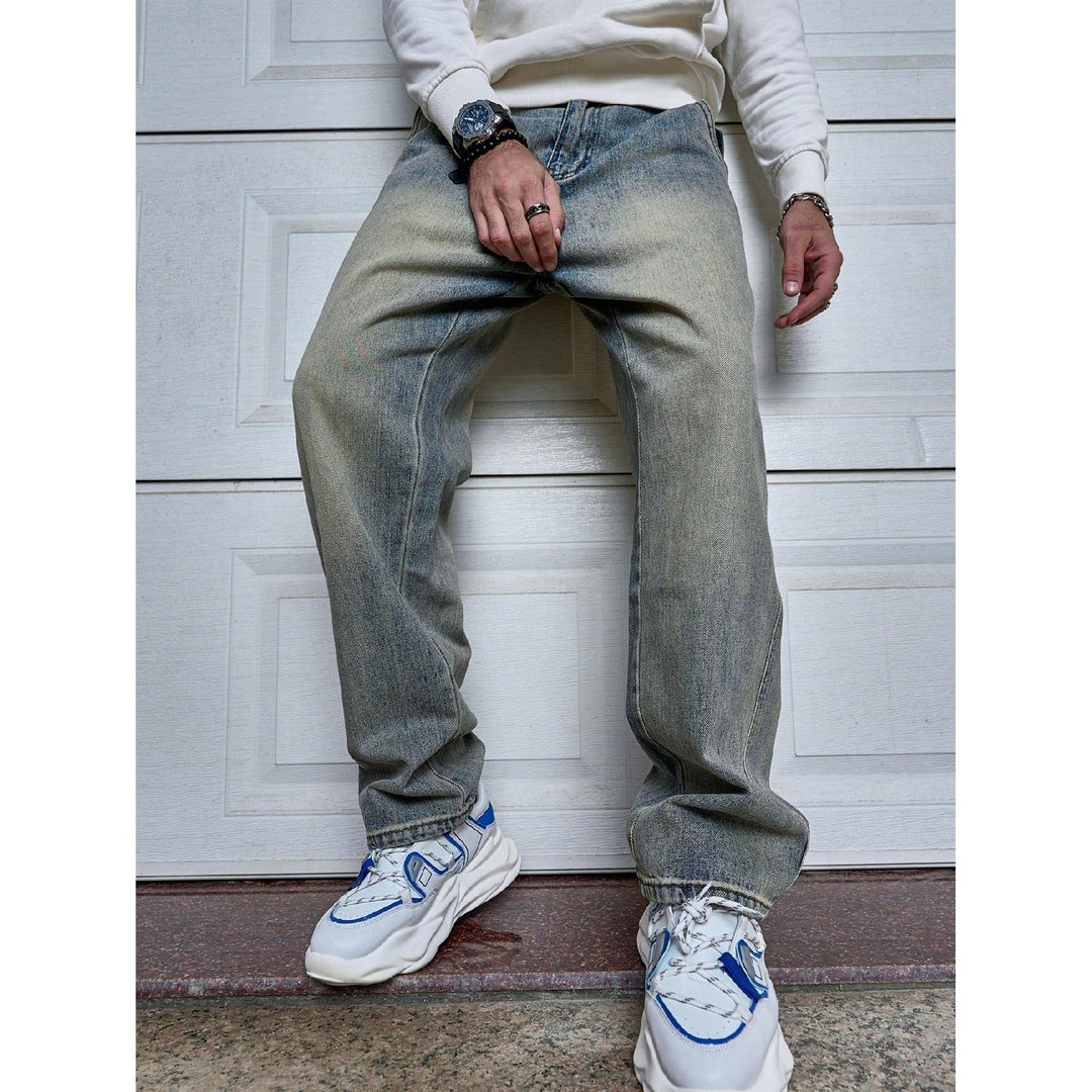 Jean Sven straight fit homme – bleu foncé délavé