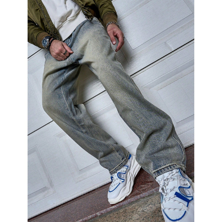 Jean Sven straight fit homme – bleu foncé délavé