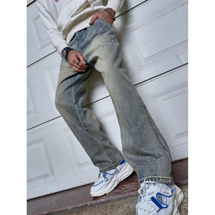 Jean Sven straight fit homme – bleu foncé délavé