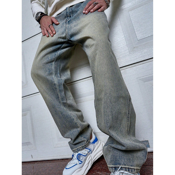 Jean Sven straight fit homme – bleu foncé délavé
