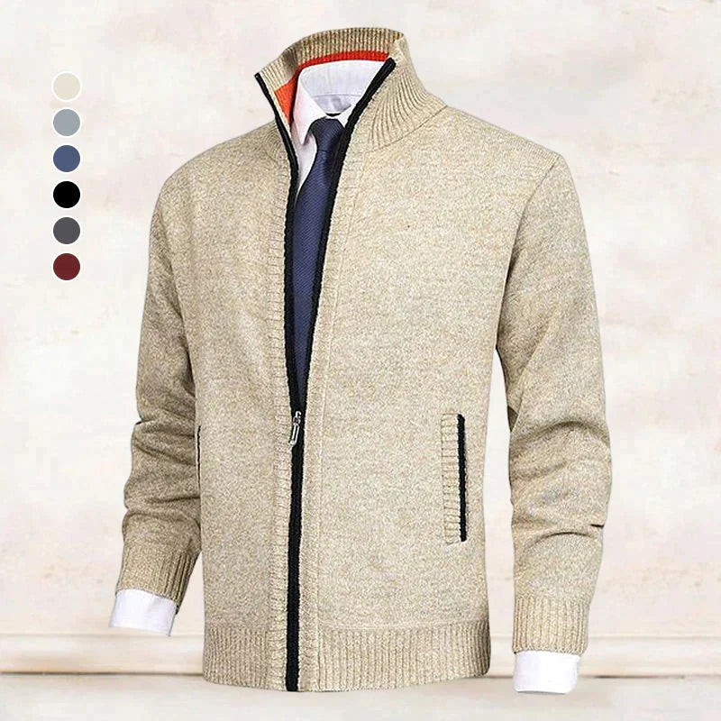 Cardigan John homme zippé – col et poches pratiques