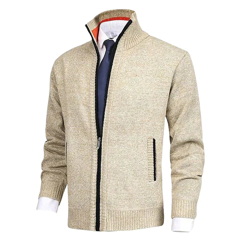 Cardigan John homme zippé – col et poches pratiques