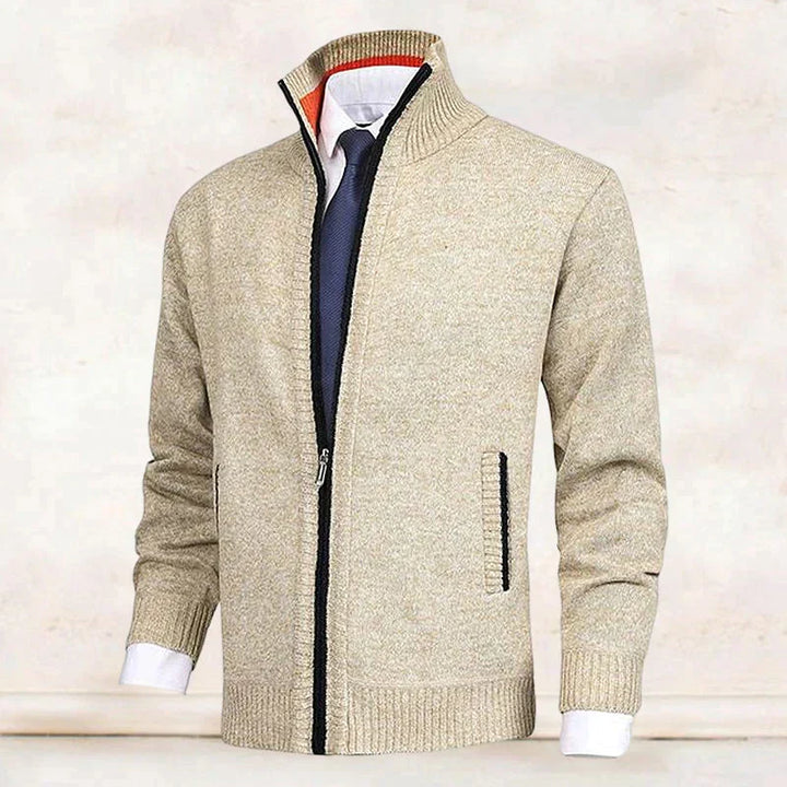 Cardigan John homme zippé – col et poches pratiques