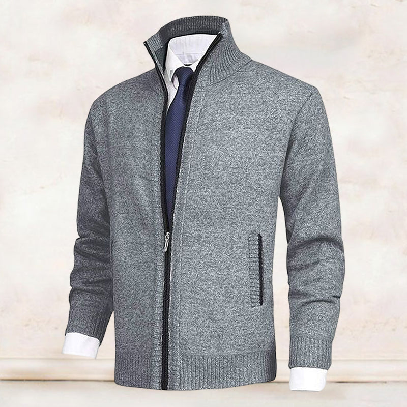 Cardigan John homme zippé – col et poches pratiques