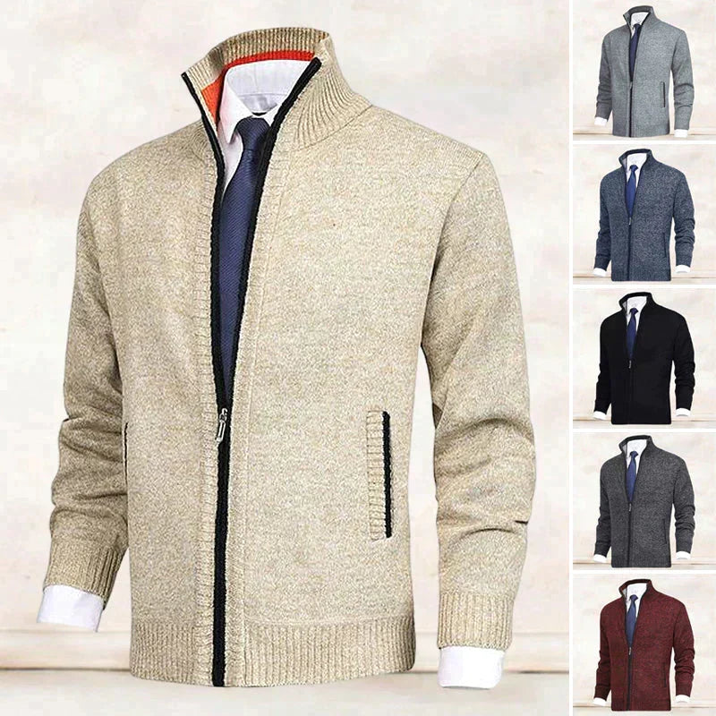 Cardigan John homme zippé – col et poches pratiques