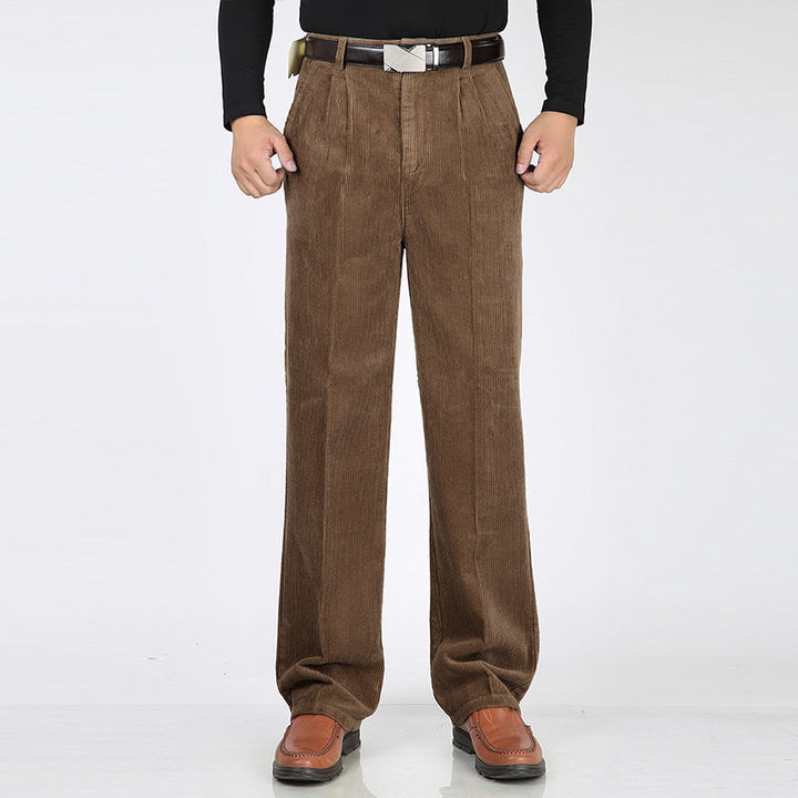 Pantalon large homme en velours côtelé à plis – du XS au 8XL