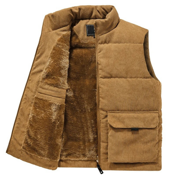 Gilet sans manches homme en velours côtelé – coupe slim