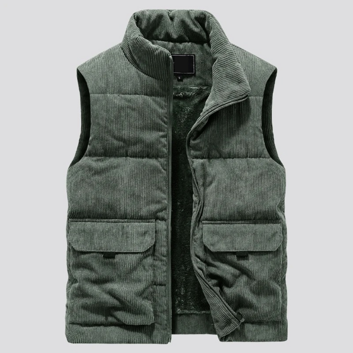Gilet sans manches homme en velours côtelé – coupe slim