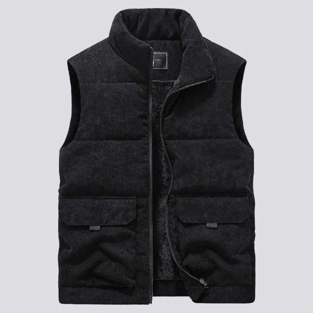 Gilet sans manches homme en velours côtelé – coupe slim