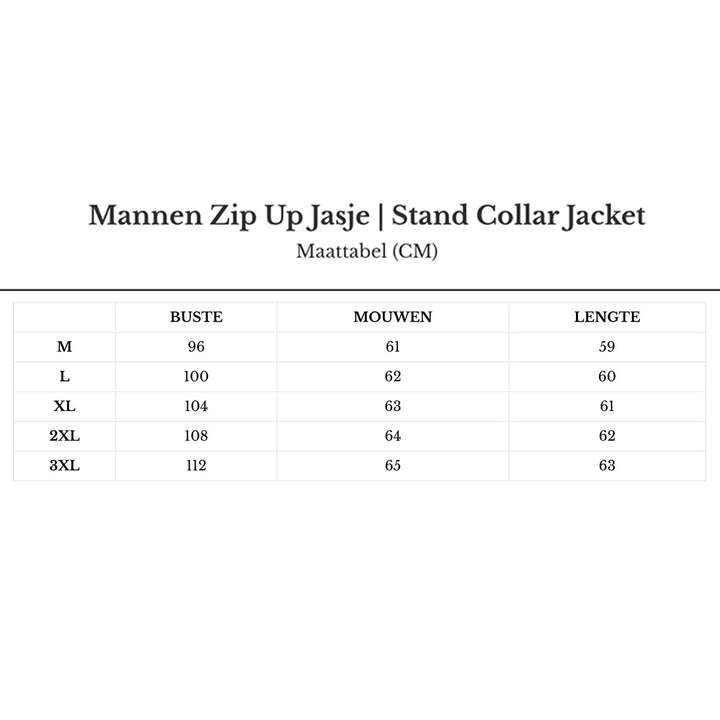 Veste zippée homme à col montant – modèle court