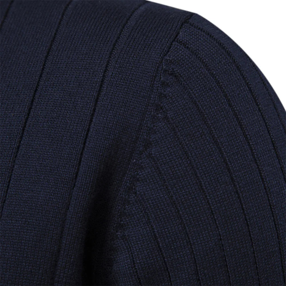 Pull Lars homme à zip et col montant – maille d'automne
