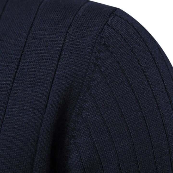 Pull Lars homme à zip et col montant – maille d'automne