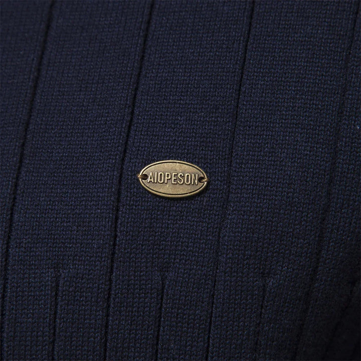 Pull Lars homme à zip et col montant – maille d'automne