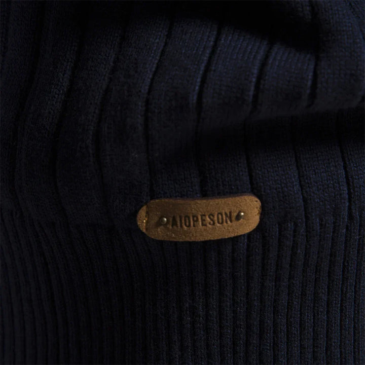 Pull Lars homme à zip et col montant – maille d'automne