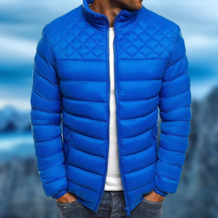 Veste matelassée imperméable et coupe-vent pour homme