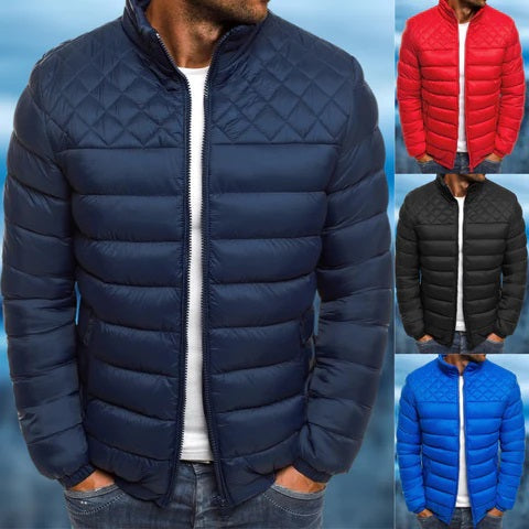 Veste matelassée imperméable et coupe-vent pour homme