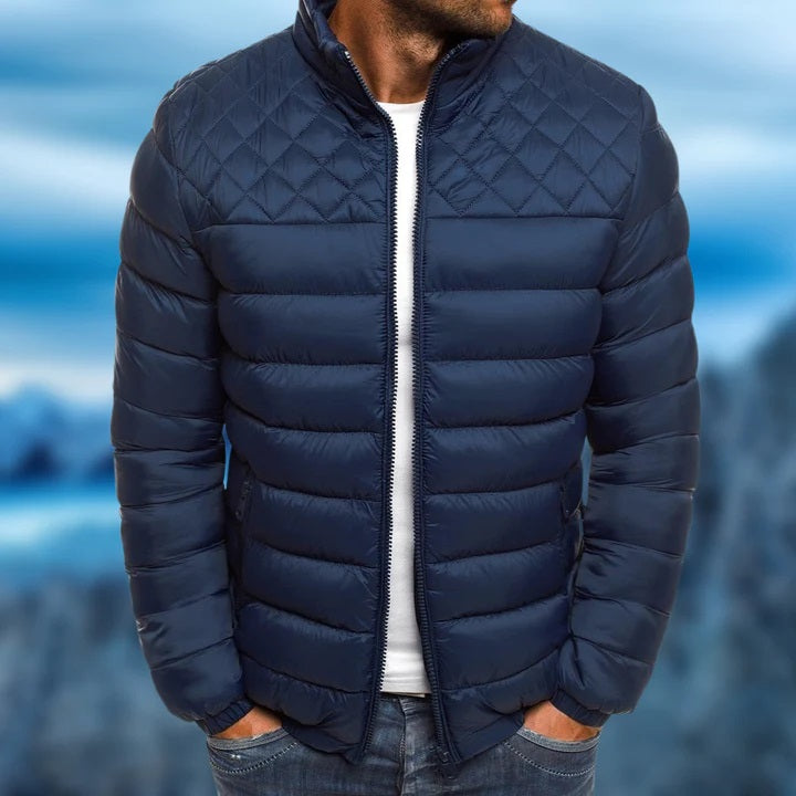 Veste matelassée imperméable et coupe-vent pour homme