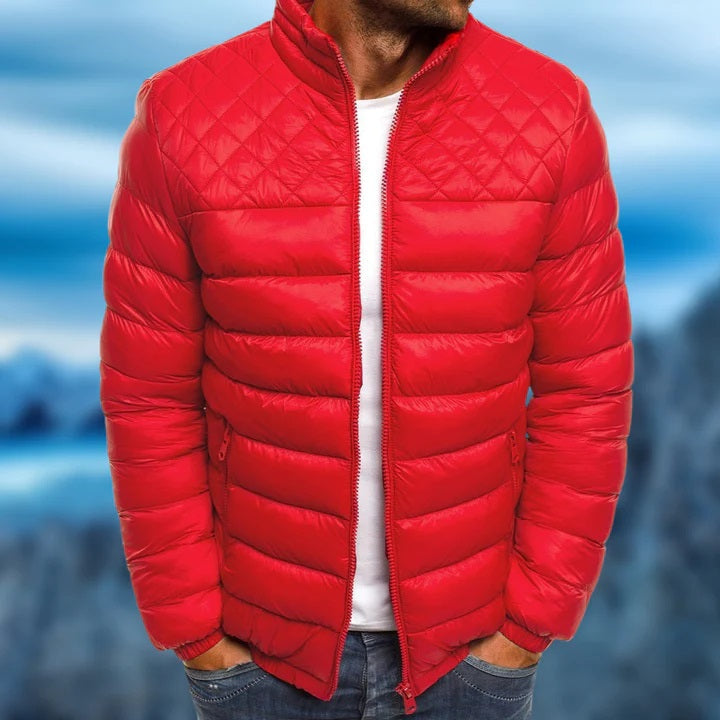 Veste matelassée imperméable et coupe-vent pour homme