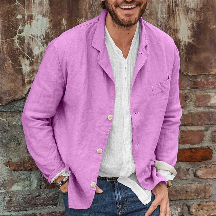 Blazer casual homme léger et texturé – revers crantés