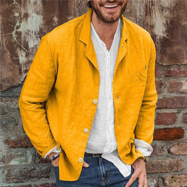 Blazer casual homme léger et texturé – revers crantés