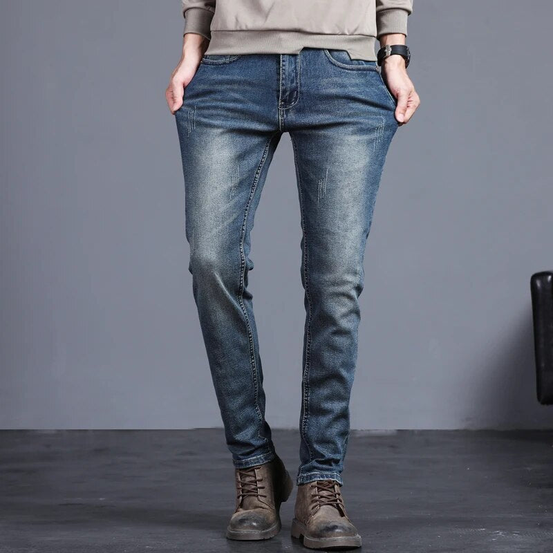 Jean biker Liam homme – coupe slim en denim légèrement stretch