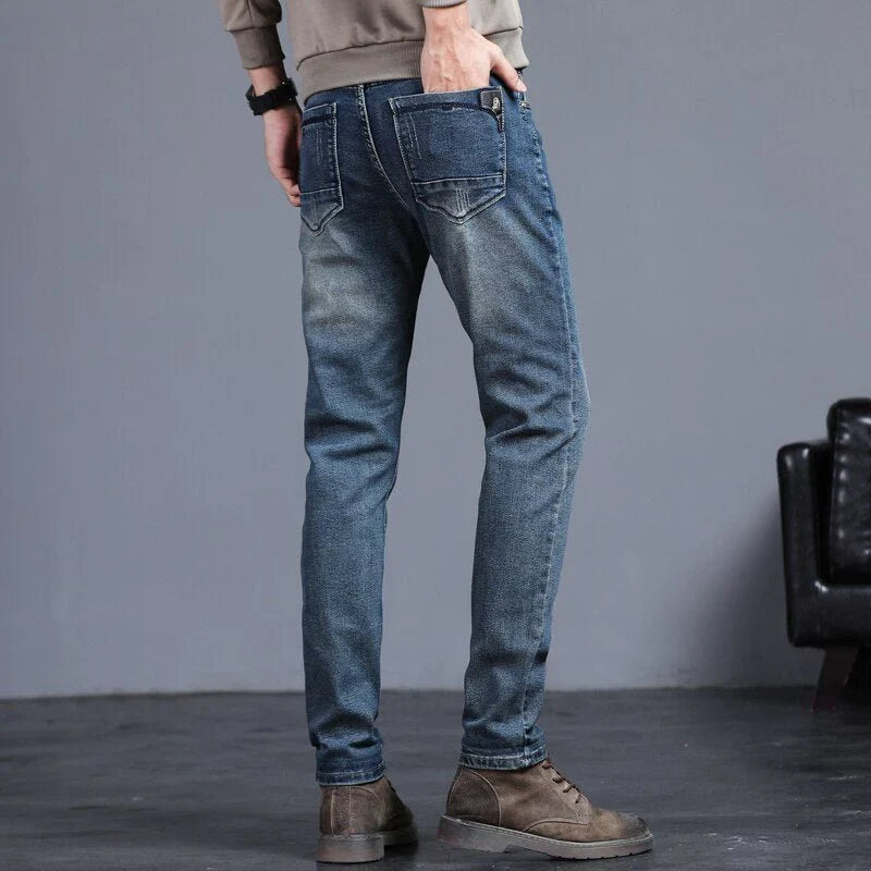 Jean biker Liam homme – coupe slim en denim légèrement stretch